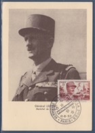 Portrait Général Leclerc Maréchal De France Kermesse Aux étoiles De La 2ème DB Timbre 942 - 1950-59