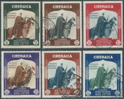 1934 CIRENAICA USATO MOSTRA ARTE COLONIALE 6 VALORI - CZ26 - Cirenaica