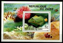 Zaire, 1980, Tropical Fish, Animals, Wildlife, MNH, Michel Block 38 - Other & Unclassified