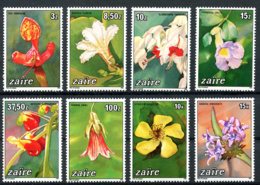 Zaire, 1984, Flowers, Flora, Nature, MNH, Michel 853-860 - Other & Unclassified