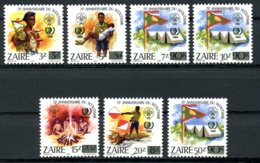 Zaire, 1985, International Youth Year, United Nations, Scouting, Scouts, MNH Overprinted, Michel 915-921 - Sonstige & Ohne Zuordnung
