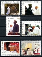 Zaire, 1985, Pope John Paul, MNH, Michel 897-902 - Sonstige & Ohne Zuordnung