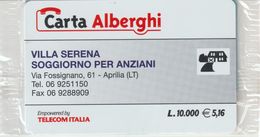 69-Carta Alberghi-Villa Serena-Aprilia (LT)-Nuova In Confezione Originale - Usages Spéciaux