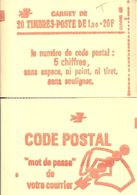CARNET 1973-C 1 Sabine De Gandon "CODE POSTAL" Daté 25/4/78 Fermé état Parfait Bas Prix RARE Et Peu Proposé - Modernes : 1959-...