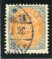 DENMARK 1903 Numeral In Oval 100 Øre Perforted 12¾, New Crown Watermark, Used.  Michel 31 I Z - Oblitérés