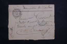 SOUDAN - Enveloppe Du Corps D'Occupation Du Soudan Pour Brest En 1898 En Fm -  L 64509 - Cartas & Documentos