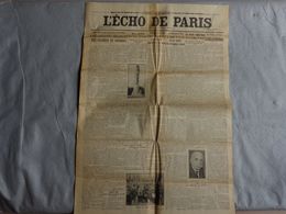 Journal  Cadeau Anniversaire -l'echo De Paris -11 Octobre 1926-la Volka Proletarienne -pub Auto-le Salon Automobile - Other & Unclassified