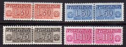 ITALIA REPUBBLICA ITALY 1953 - 1955 PACCHI IN CONCESSIONE FILIGRANA RUOTA WHEEL SERIE COMPLETA SET MNH OTTIMA CENTRATURA - Colis-concession