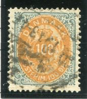 DENMARK 1877 Numeral In Oval 100 Øre Perforated 14:13½, Used.  Michel 31 I Y A - Gebruikt