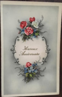 Cp, Heureux Anniversaire (relief), éd Haering & Co HA-CO 4391., Munich, Ornement De Roses Encadrant Le Texte - Anniversaire