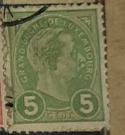 LUXEMBOURG-GRAND DUKE ADOLPHE-USED STAMP - 1895 Adolphe Rechterzijde