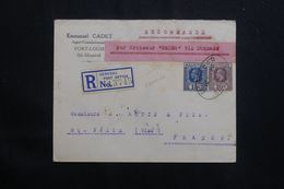 MAURICE - Enveloppe Commerciale En Recommandé De Port Louis Pour La France En 1931 Par Croiseur Emden  -  L 64541 - Mauritius (...-1967)