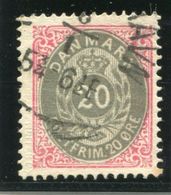 DENMARK 1875 Numeral In Oval 20 Øre, Used.  Michel 28 I Y A - Oblitérés