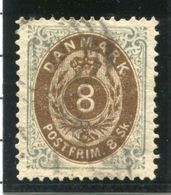 DENMARK 1871 Numeral In Oval 8 Sk. Used.  Michel 19 I A - Usado