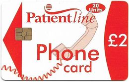 UK - Patientline - Phone Card (White & Red), Chip Gem5 Red, Cn. 1PLFFE Vertically, 2£, Used - [ 8] Companies Issues