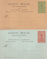 Congo Belge 2 Entiers Postaux Différents - Postwaardestukken