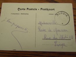 Carte Postale De HAMOIR Oblitération De Fortune (cachet Sans Dateur De 28 Mm) HAMOIR (1918-19) - Fortune (1919)