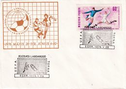 Hungary 1976 Cover; Football Fussball Soccer; Fifa World Cup 1934; UEFA U-18 European Championship; Eger Cancellation - 1934 – Italie