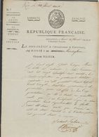 Précurseur - LAC Imprimée "Liberté égalité, République Française, Courtrai" (20 Floréal An X) Au Maire De Sweveghem - 1794-1814 (Periodo Frances)