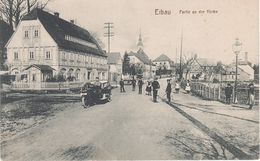 AK Eibau Partie Kirche Hauptstraße Gasthof Kretscham ? A Ebersbach Neugersdorf Oberoderwitz Walddorf Herrnhut Zittau - Herrnhut