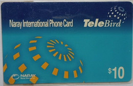 $10 Naray International Phonecard TeleBird - Corea Del Sud