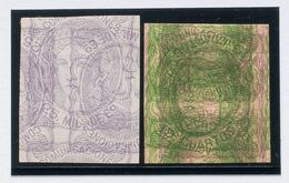 (*)106P, 114P. 1870. 25 Cts Lila Y 19 Cuartos Verde. MACULATURAS. MAGNIFICAS. - Other & Unclassified