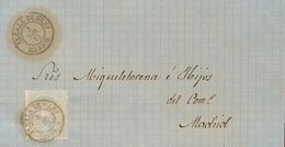 Sobre 122. 1872. 12 Cts Gris Lila. ALCALA DE HENARES A MADRID. Matasello ALCALA DE HENS. / MADRID (Tipo Grande Muy Raro) - Other & Unclassified