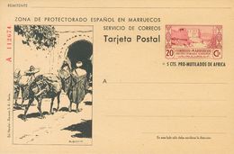 (*)EP57. 1944. 20 Cts+5 Cts Lila Y Negro Sobre Tarjeta Entero Postal (Serie A Tipo III). MAGNIFICA. Edifil 2020: 295 Eur - Otros & Sin Clasificación