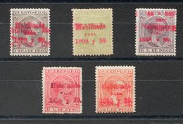 *150hh,160hh,162/63hh,165hh. 1898. 1 Mils Violeta, 5 Ctvos Verde Amarillo, 6 Ctvos Violeta, 8 Ctvos Rosa Y 40 Ctvos Nara - Other & Unclassified