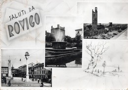 CT-03842- SALUTI DA ROVIGO  3 VEDUTINE  VIAGGIATA 1952 ALCUNI DIFETTI - Rovigo