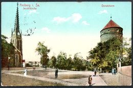 D7685 - Freiberg Jacobikirche Donatsturm - Krille & Martin Dresden - FKD Typochrom - Freiberg (Sachsen)