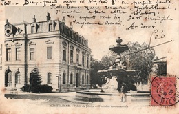 Montélimar - Palais De Justice Et Fontaine Monumentale - Librairie Baume - Carte Dos Simple - Montelimar