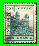 CÁDIZ - DIPUTACIÓN PROVINCIAL 5 C. VERDE ESPAÑA 1938 - Kriegssteuermarken