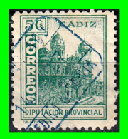 CÁDIZ - DIPUTACIÓN PROVINCIAL 5 C. VERDE ESPAÑA 1938 - Tasse Di Guerra