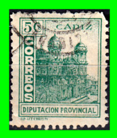 CÁDIZ - DIPUTACIÓN PROVINCIAL 5 C. VERDE ESPAÑA 1938 - War Tax