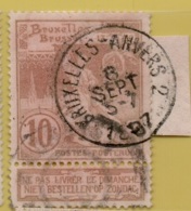 MW-4893    OCB 72   BRUXELLES -ANVERS 2  COBA +25    ZELDZAAM OP DEZE UITGIFTE - 1894-1896 Exhibitions