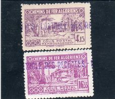 Algérie Année 1943 N° 90*et 94*(remboursement) - Parcel Post