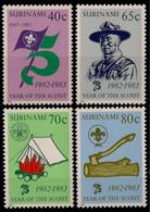 Suriname, 1983, Scouting, Scouts, Baden-Powell, MNH, Michel 1017-1020 - Surinam