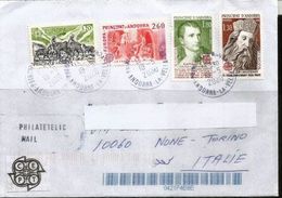 Belle Lettre Timbres (2 Séries) EUROPA CEPT ANDORRA.,  Envoyée En Italie - Cartas & Documentos