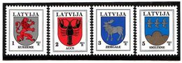 Latvia 2011 . COA 2011 . 4v: 1,2,3,5 - Lettonie