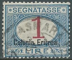 1920-26 ERITREA SEGNATASSE USATO 1 LIRA - CZ16-8 - Eritrea