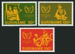 Suriname, 1981, International Year Of Disabled Persons, United Nations, MNH, Michel 954-956 - Surinam