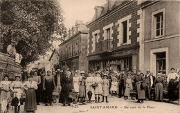 St Amand * Un Coin De La Place * Marché ? * Au Dos Cachet Militaire Génie Centre Bois Orléans - Saint Amand Longpre