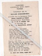 TURNHOUT..1961.. HEILIGE KINDERMISSIE / PASTOOR J. HEUVELMANS - Imágenes Religiosas