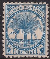 Samoa 1895 - 00 QV 4d Blue Mint No Gum Perf 11 SG 61 ( T617 ) - Samoa