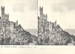 CARTE STEREOSCOPIQUE - BORDS DU RHIN - ALLEMAGNE - CHATEAU DE SONNECH - Cartes Stéréoscopiques