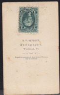 3c Washington Proprietary Die Stamp Tied To Old Phtograph, Dated September 1864. - Steuermarken