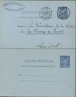 Entier Neuf Sage Neuf 1,5ct Bleu Carton Gris Bleu 2 Lignes Pour Adresse + Entier Avec CAD Paris R Cléry 21 8 79 - Standard Postcards & Stamped On Demand (before 1995)