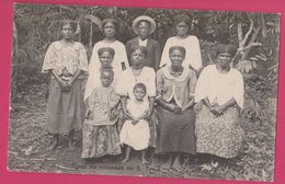 São Tomé E Principe, Tipos De Naturaes De S. Thome, Native Black Family, Vintage Postcard - Sao Tome Et Principe