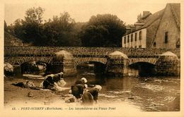 Pont Scorff * Les Lavandières Au Vieux Pont * Thème Lavoir Laveuses Blanchisseuses - Pont Scorff